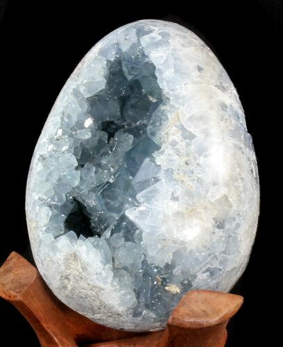 Crystal Filled Celestine (Celestite) Egg - Blue Geode #41716